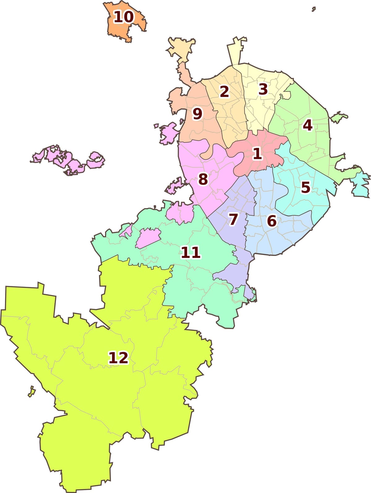 মস্কো আশপাশ মানচিত্র