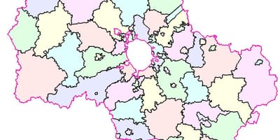 মস্কো অঞ্চলের মানচিত্র